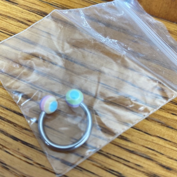 Pastel rainbow eyebrow ring - Picture 2 of 2